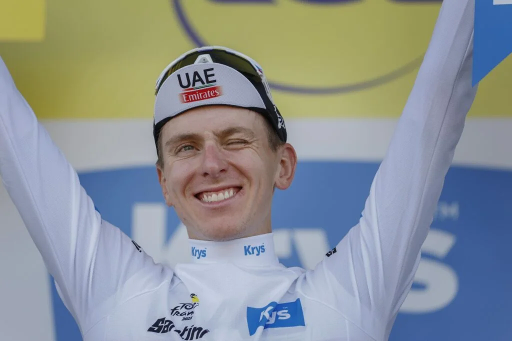 Maillot de cyclisme équipe UAE 2024 Slovénie Tadej Pogacar - Blanc