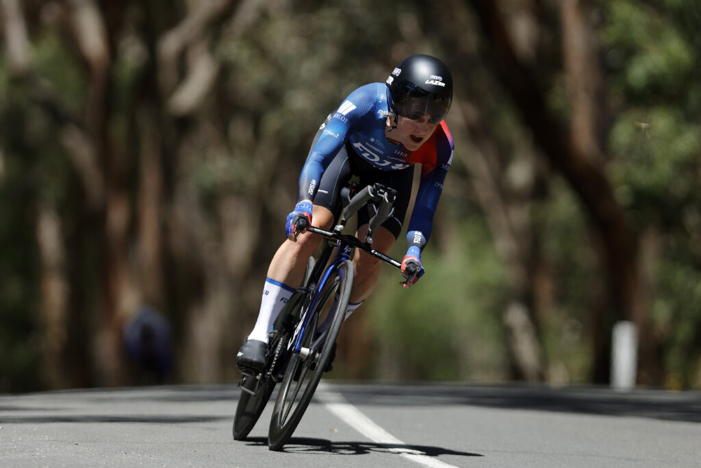 Grace Brown a remport&eacute; son troisi&egrave;me titre national de championne d'Australie &agrave; Ballarat. Photo : Con Chronis/AusCycling