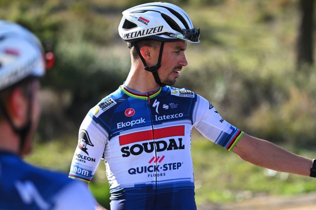 Julian Alaphilippe a montr&eacute; qu'il &eacute;tait particuli&egrave;rement aff&ucirc;t&eacute; au stage de pr&eacute;-saison. Photo : Soudal Quick-Step/ Luc Claessen/Getty Images