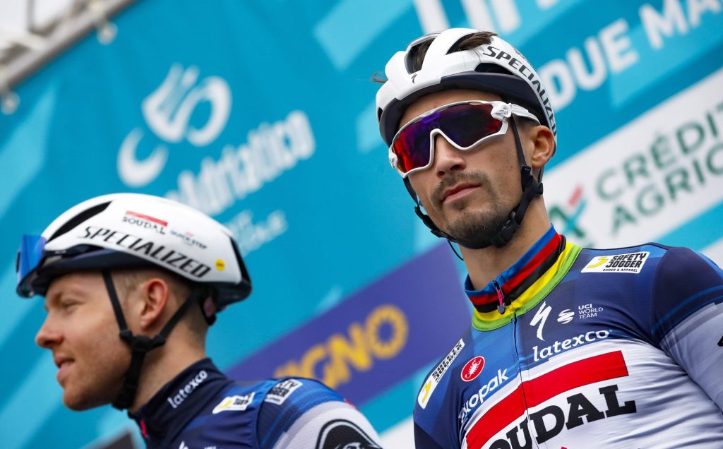 Julian Alaphilippe avec une &eacute;quipe Soudal Quick-Step &agrave; sa cause sur Milan-Sanremo