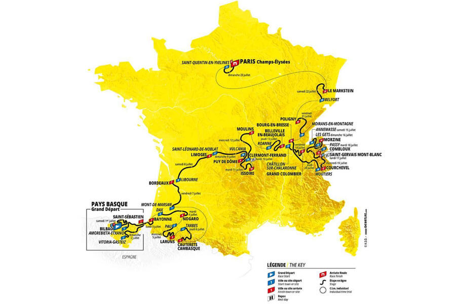 Quel est le parcours du Tour de France cette ann&eacute;e ?