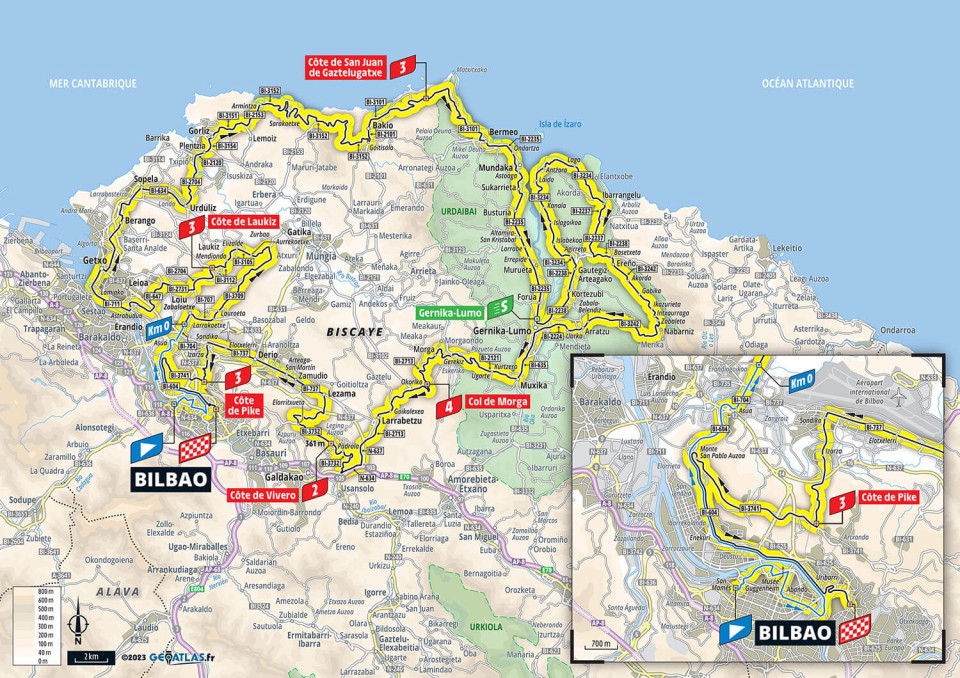 Tour de France 2023 Carte Etape 1