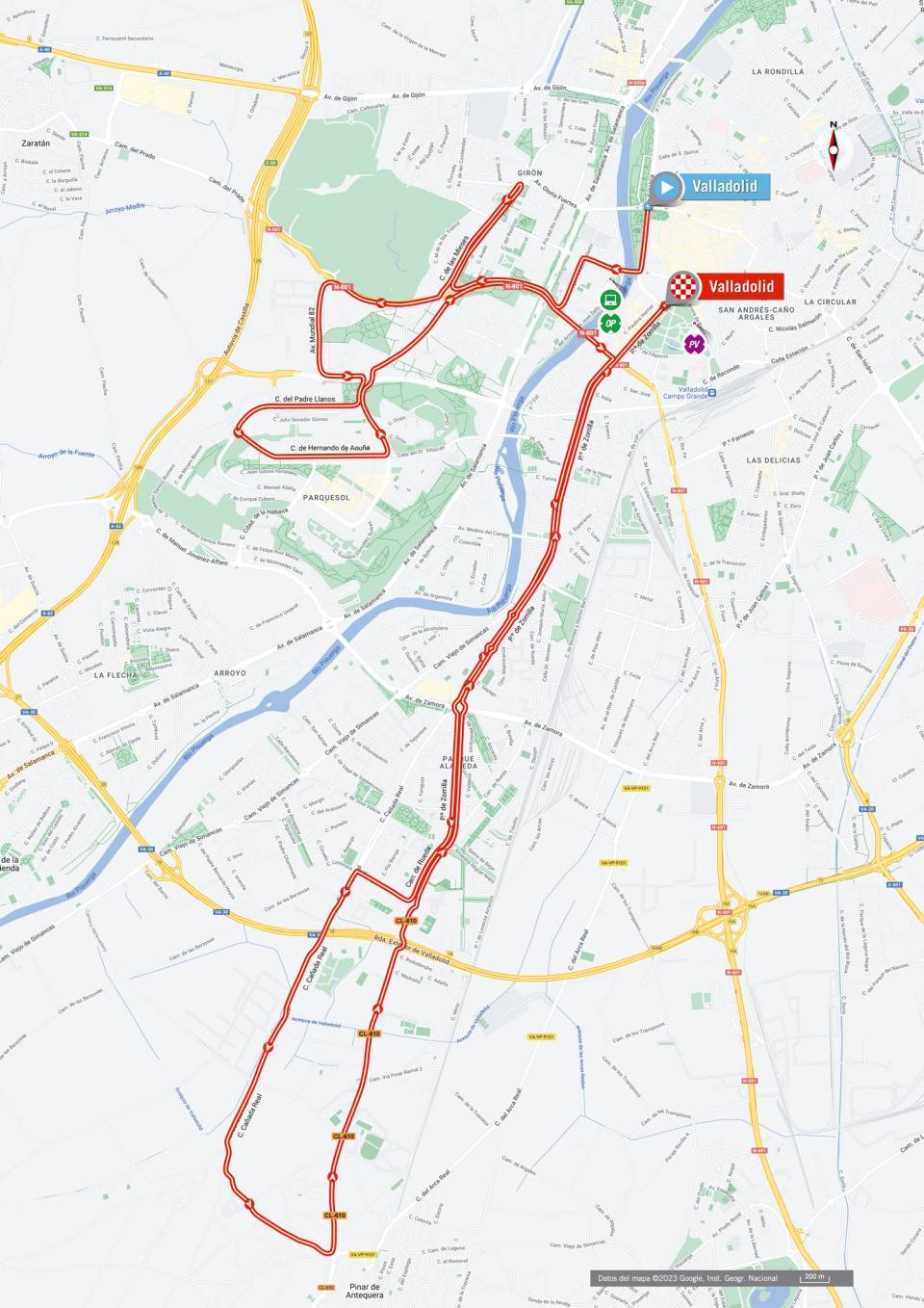Vuelta 2023 &eacute;tape 10 contre-la-montre parcours carte d&eacute;taill&eacute;e