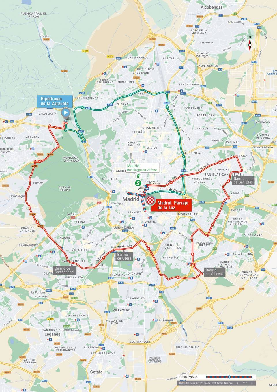 La carte d&eacute;taill&eacute;e de l'&eacute;tape 20 de La Vuelta 2023