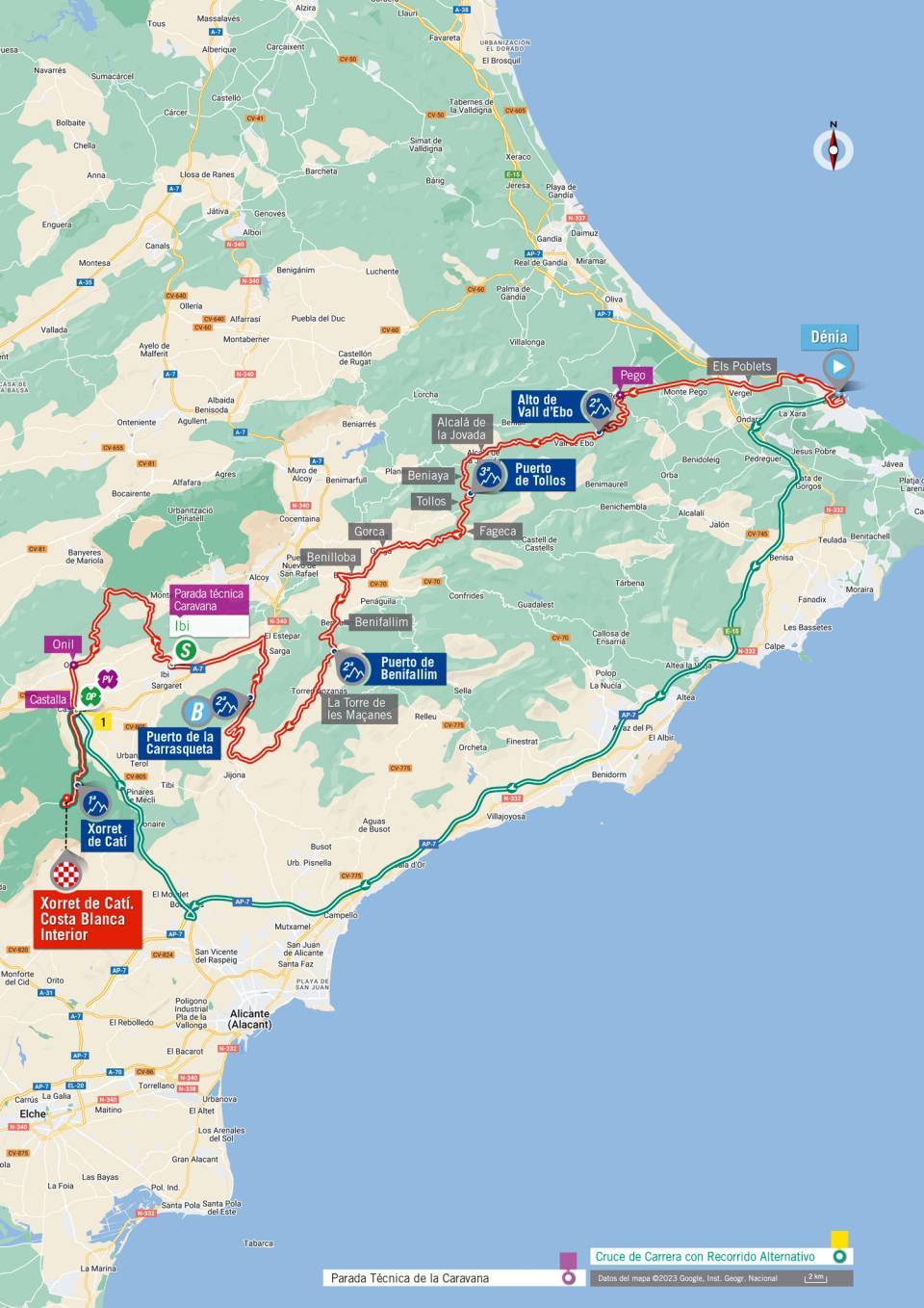 La Vuelta 2023 &eacute;tape 8 parcours profil carte d&eacute;taill&eacute;e