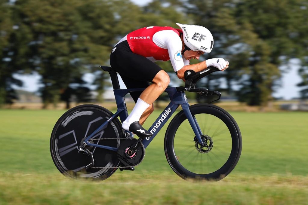 Stefan Bissegger sacr&eacute; champion de Suisse du contre-la-montre. Photo : EF Pro Cycling