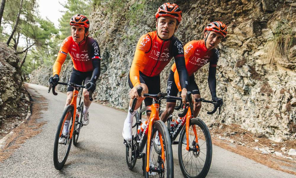 INEOS Grenadiers saison 2024 maillot Gobik Geraint Thomas, Tom Pidcock et Egan Bernal