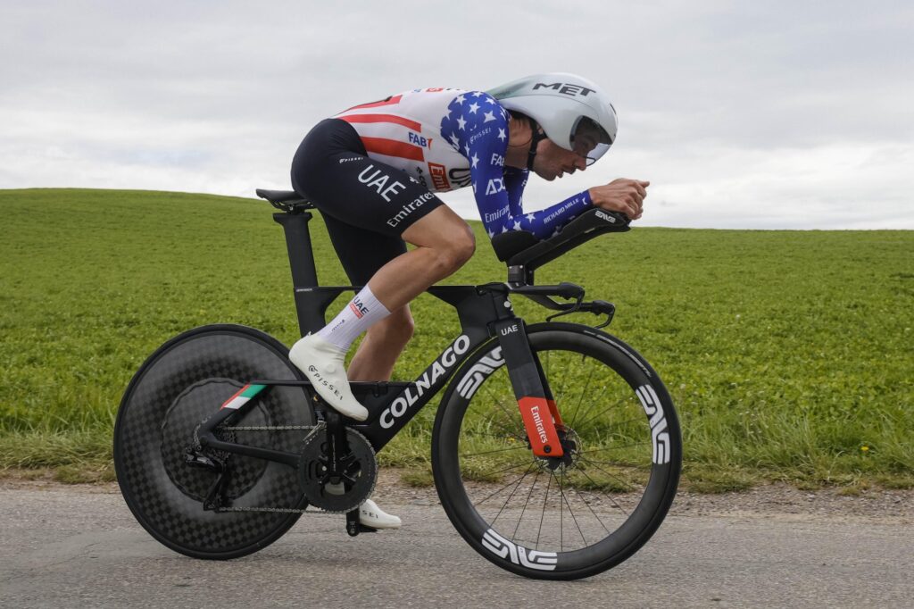 Brandon McNulty &eacute;vite la pluie et gagne le chrono du Tour de Romandie 2024