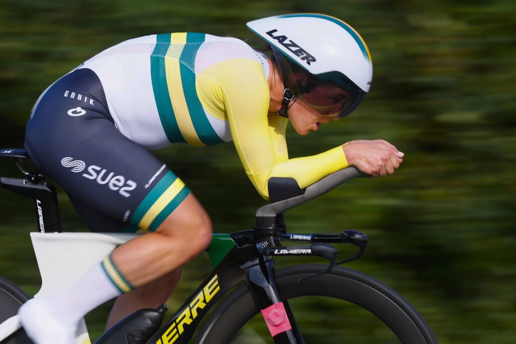 Grace Brown pour un quadrupl&eacute; FDJ-Suez sur le chrono du Bretagne Ladies Tour 2024