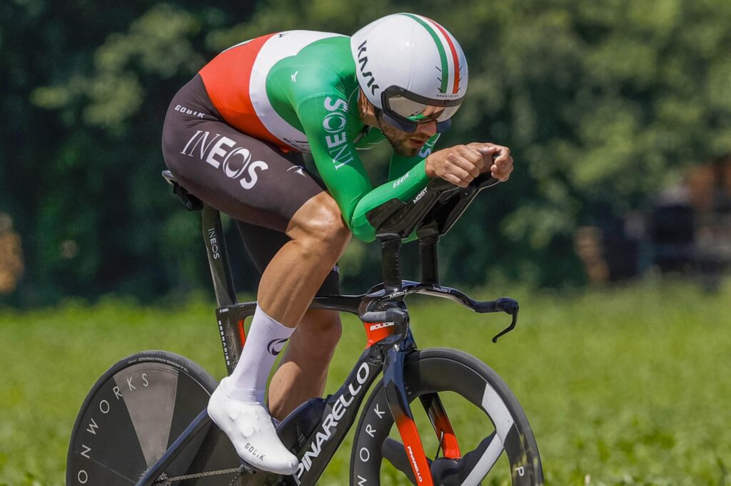 Filippo Ganna et Vittoria Guazzini champions d&rsquo;Italie du contre-la-montre 2024. Elisa Longo-Borghini disqualifi&eacute;e