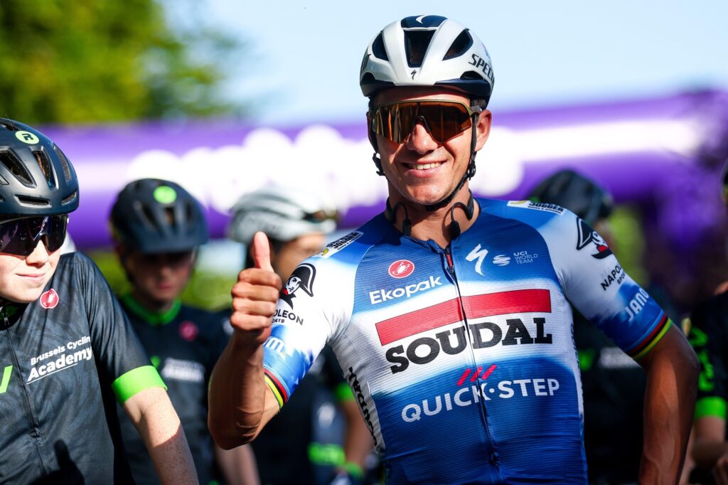 Remco Evenepoel au d&eacute;part du Tour de Grande-Bretagne 2024
