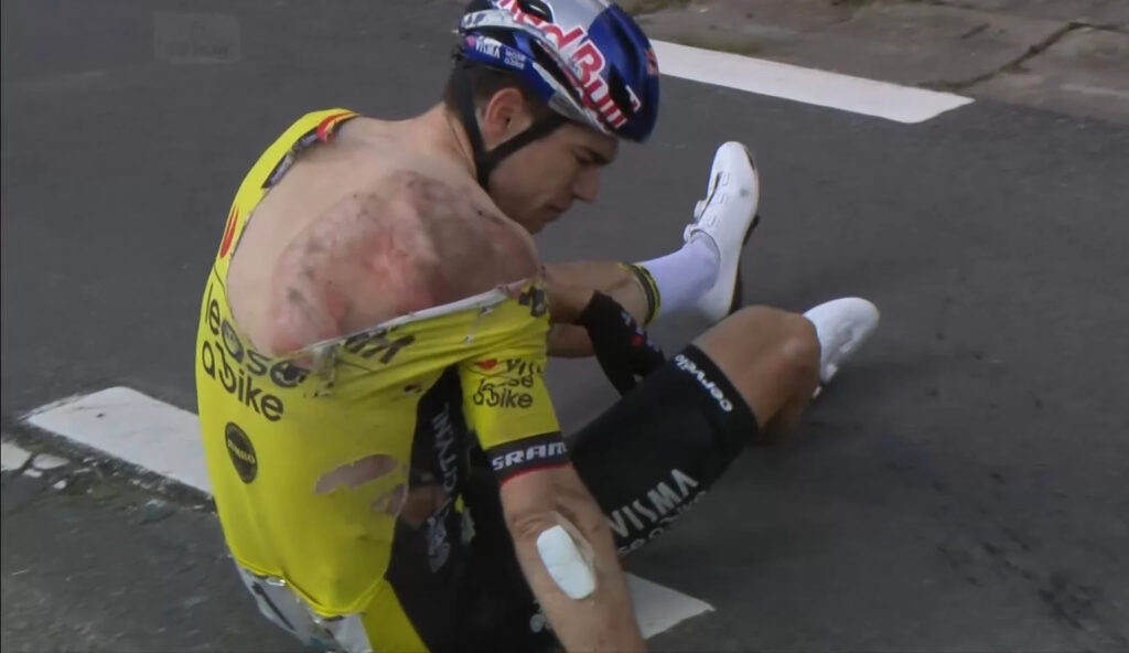 Le Kanarieberg&nbsp;supprim&eacute; d&rsquo;A Travers la Flandre apr&egrave;s la terrible chute de Wout van Aert
