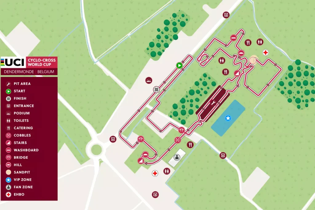 Actu cyclo-cross. Le parcours de la Coupe du Monde 2024-2025 de Dendermonde