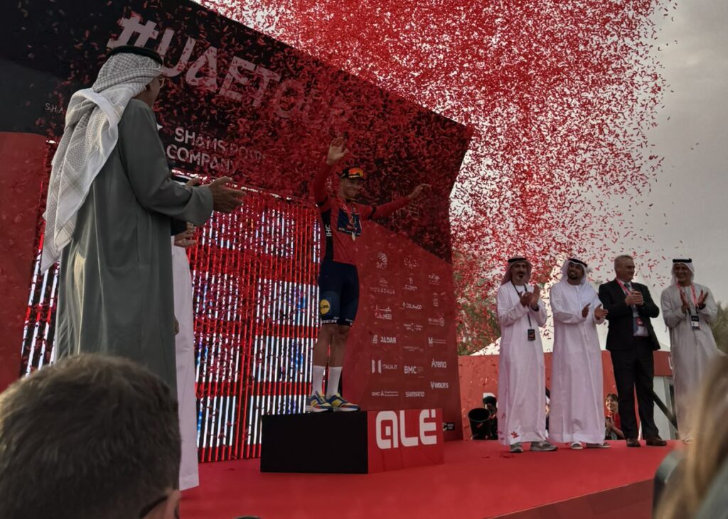 Le classement g&eacute;n&eacute;ral de l&rsquo;UAE Tour 2025 apr&egrave;s la 1e &eacute;tape