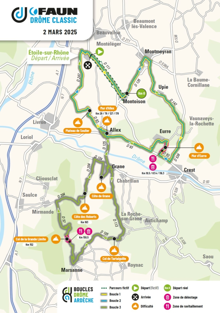 Faun Dr&ocirc;me Classic 2025 : carte d&eacute;taill&eacute;e