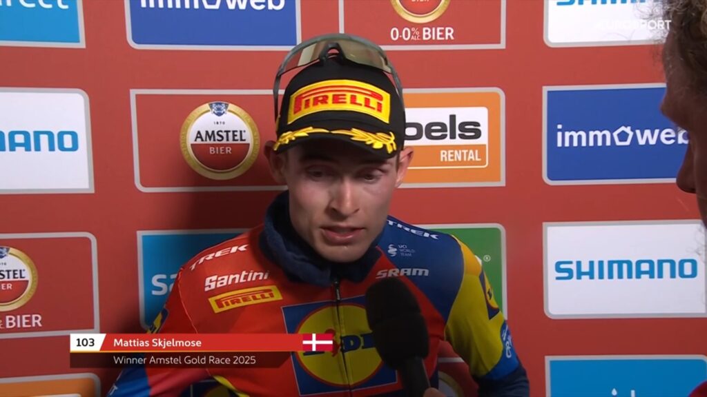 Mattias Skjelmose sur l&rsquo;Amstel Gold Race 2025 : &laquo;&nbsp;Je voulais gagner pour mon grand-p&egrave;re&nbsp;&raquo;