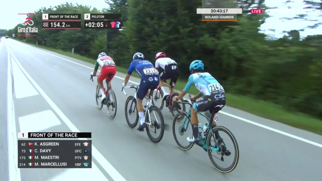 DIRECT : Une &eacute;chapp&eacute;e de 5 puis 4 coureurs sur la 14e &eacute;tape du Giro 2025