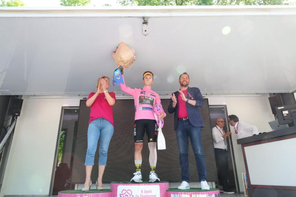 Le classement g&eacute;n&eacute;ral des 4 Jours de Dunkerque 2025 apr&egrave;s la 1e &eacute;tape : Axel Zingle en rose !