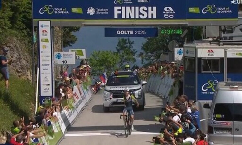 Kyrylo Tsarenko s&rsquo;offre la 4e &eacute;tape du Tour de Slov&eacute;nie 2025 au sommet de Golte