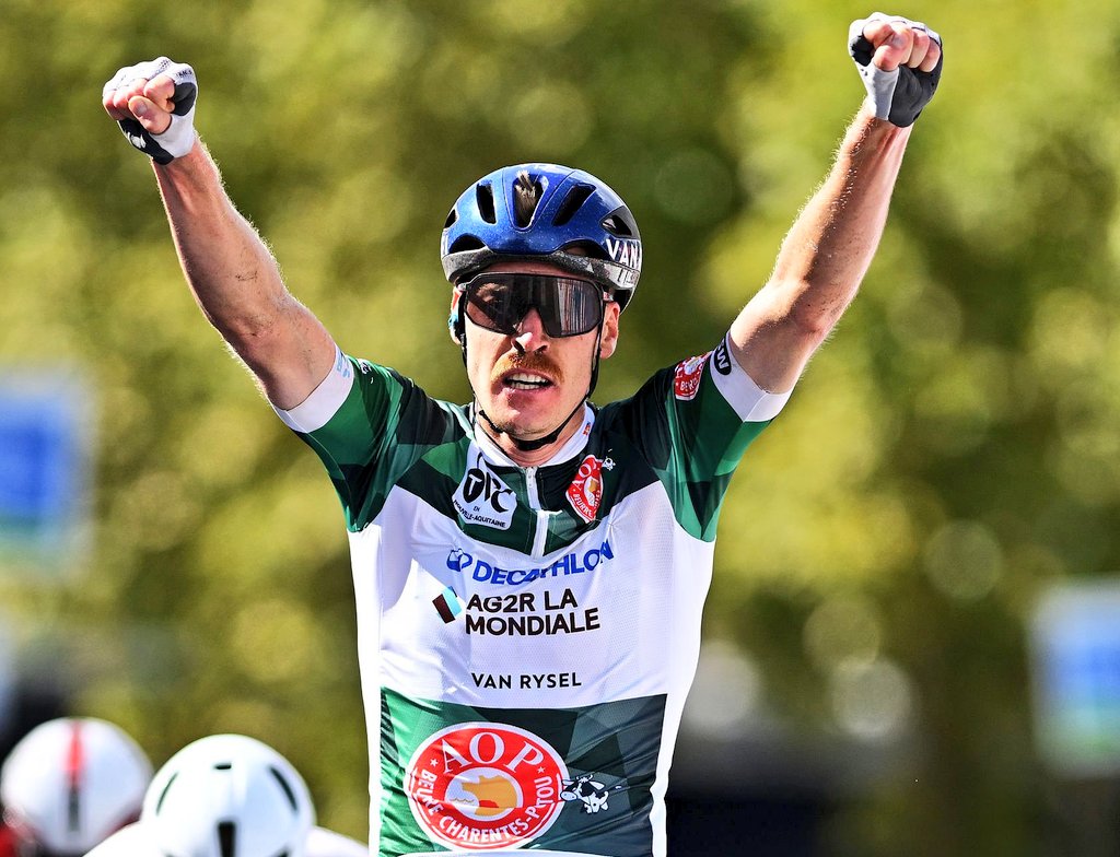Dorian Godon la 4e &eacute;tape du Tour Poitou-Charentes 2025, Samuel Leroux sacr&eacute;