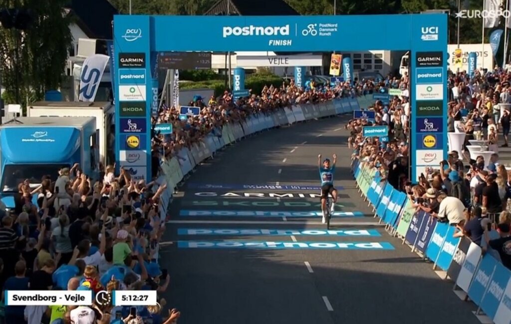 Le festival de Mads Pedersen lors de la 4e &eacute;tape au Tour du Danemark 2025, Antoine L&rsquo;Hote 3e !