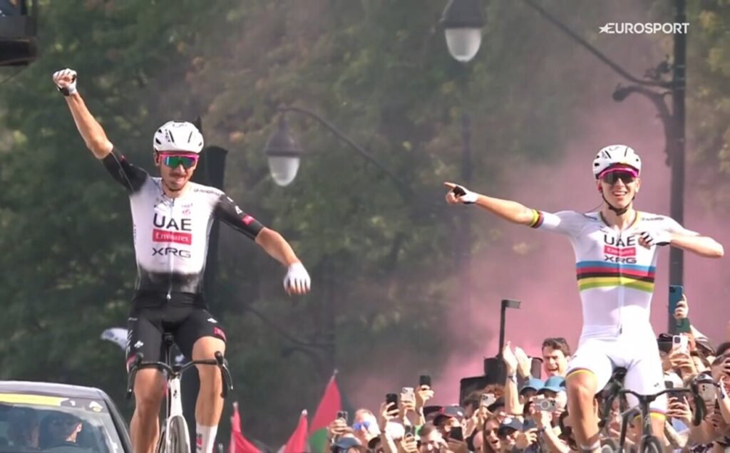 Pogacar offre le Grand Prix de Montr&eacute;al 2025 &agrave; Brandon McNulty au terme d&rsquo;un r&eacute;cital UAE Team Emirates XRG !
