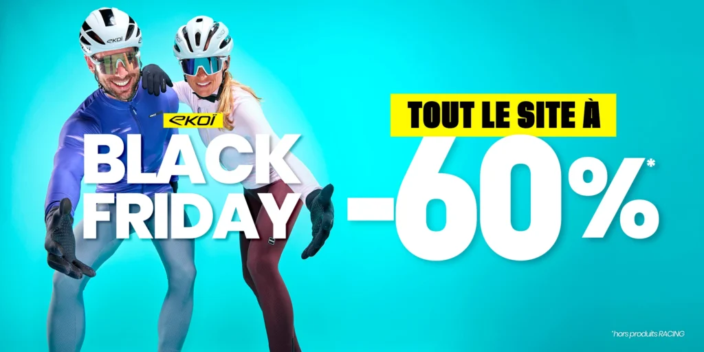 Black Friday 2025 : Eko&iuml; et ses &eacute;quipements cyclistes &agrave; -60%