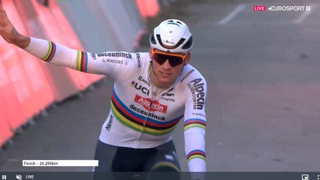 Coupe du Monde de cyclo-cross 2025-2026 &ndash; Gavere #7 : r&eacute;sultats et classement Elites Hommes, Mathieu van der Poel 1e