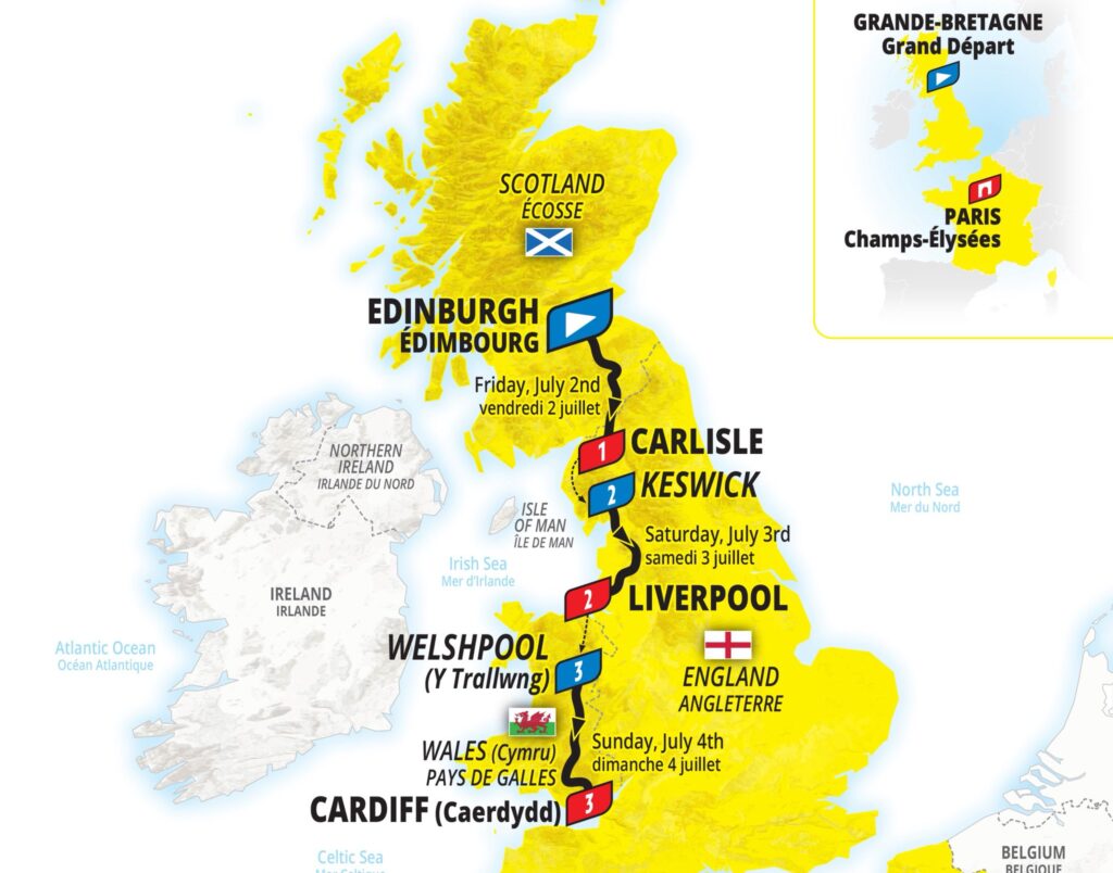 &Eacute;dimbourg, Liverpool, Cardiff : le Tour de France 2027 prend ses quartiers britanniques