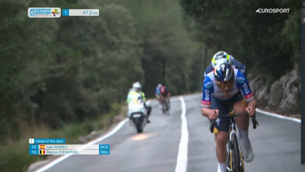 DIRECT : Remco Evenepoel &agrave; l&rsquo;attaque sur le Trofeo Andratx Pollen&ccedil;a 2026