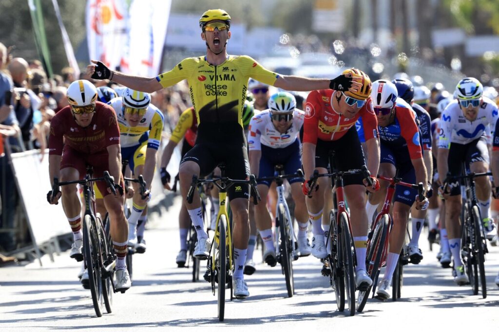 Christophe Laporte s&rsquo;offre au sprint la 1e &eacute;tape du Tour d&rsquo;Andalousie 2026 devant Bastien Tronchon