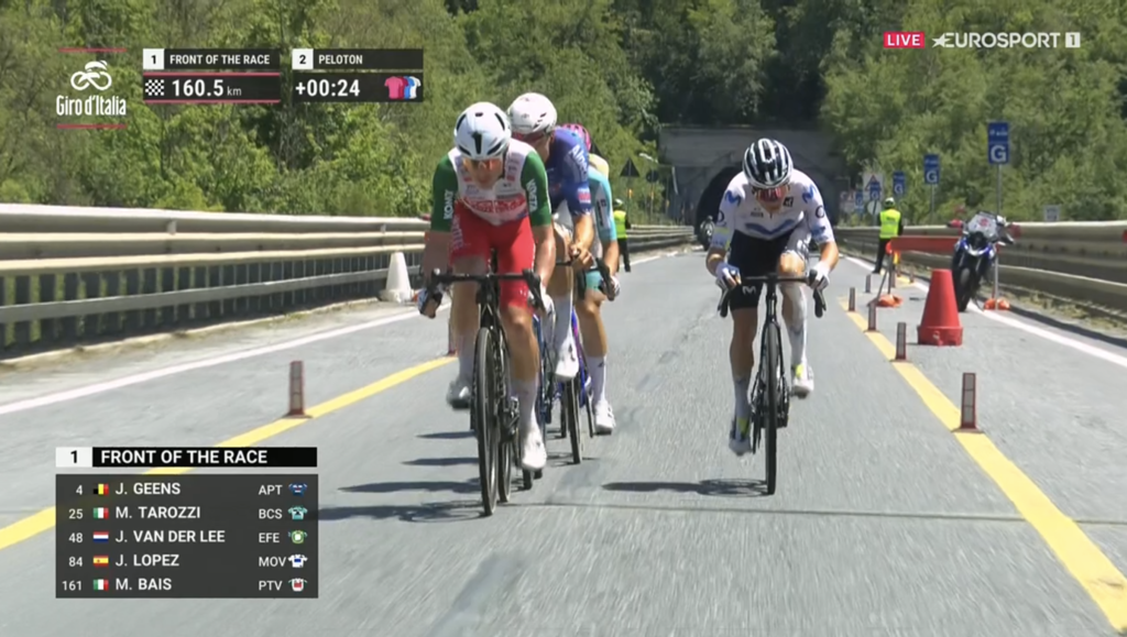 DIRECT : 5 coureurs &eacute;chapp&eacute;s sur la 12e &eacute;tape du Giro 2026