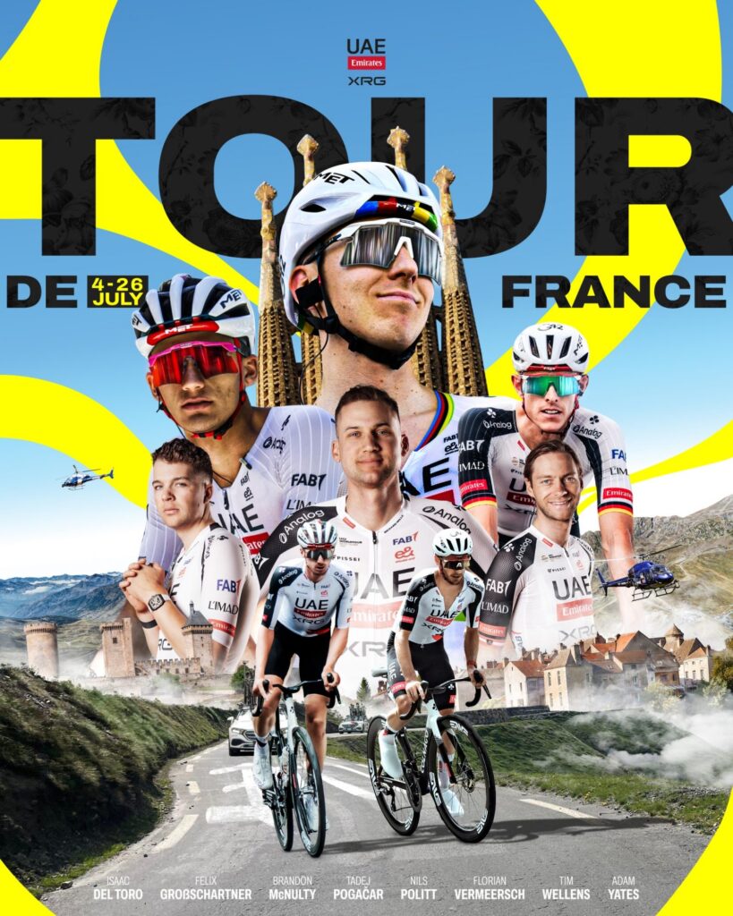 Tadej Pogacar et son armada UAE Team Emirates XRG pour le Tour de France 2026