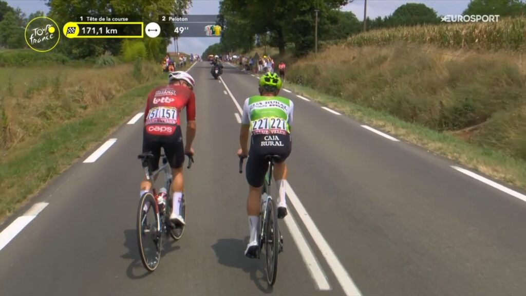Cyclisme actu - DIRECT : Baptiste Veistroffer encore à l'attaque sur la 7e étape du Tour de France 2026, avec un compagnon d'échappée